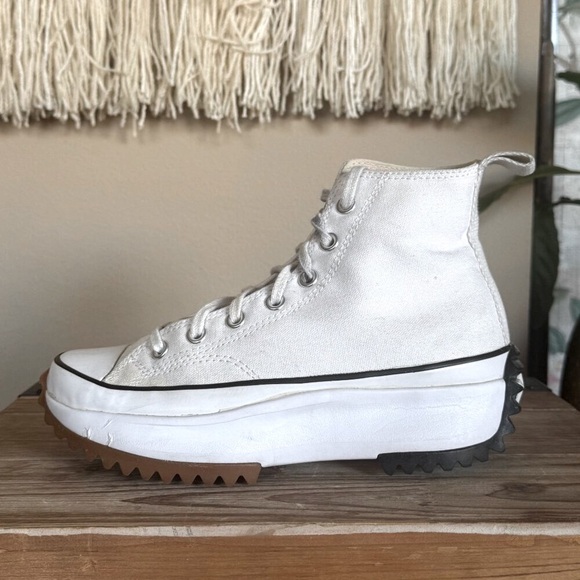 Converse Run Star Hike Hi Top Platform Sneaker - White / Black / Gum  Size 7.5 - Picture 5 of 16